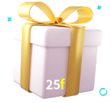 Receba seus bônus de boas-vindas no 25f